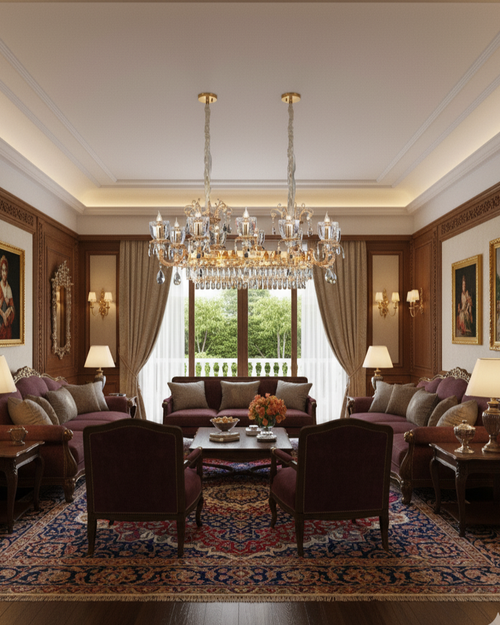 Imperial Grandeur Rectangular Crystal Chandelier - 10 Bulb